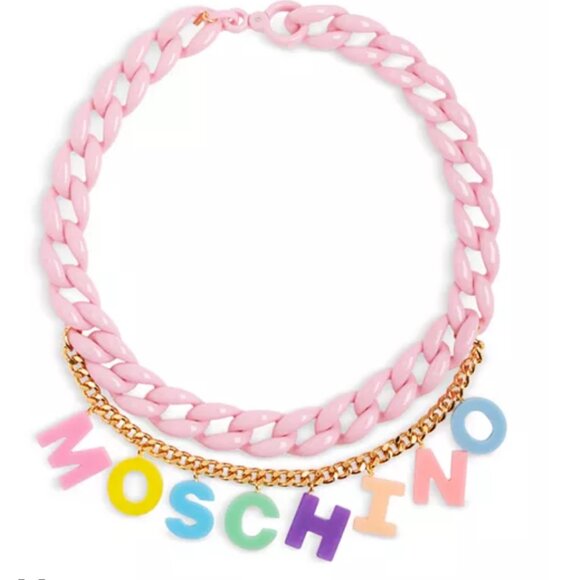 Moschino Women's Bijoux Small Chain Link Logo Belt NEW - Picture 9 of 10